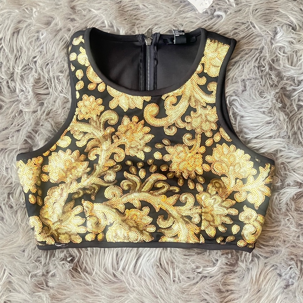 Forever 21 Sequin knit crop top